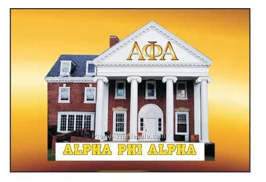 Alpha Phi Alpha Fraternity House Badge W/ Metal Pin (2-1/8"x3-1/8")
