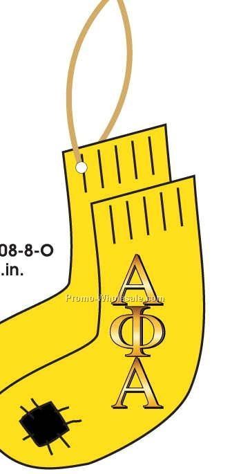 Alpha Phi Alpha Fraternity Socks Ornament W/ Mirror Back (8 Sq. Inch)