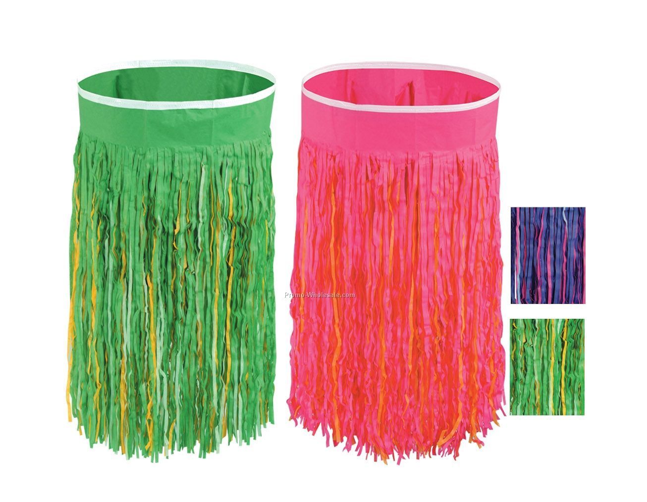 Assorted 6 Ply Flameproof Tissue Hula Skirt (24"x36" Waist)