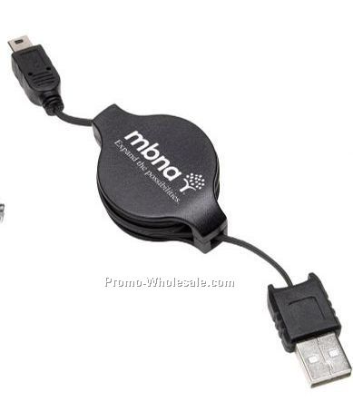 Auto-retractable Mini USB Cable