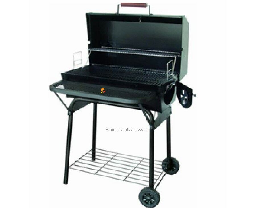 Barbecue Grill - Rectangular With Lid & Warming Rack