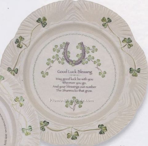 Belleek Good Luck Plate