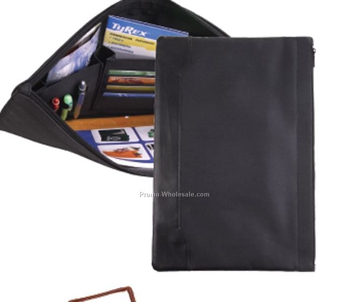 Black Document Holder W/ Zipper Closure