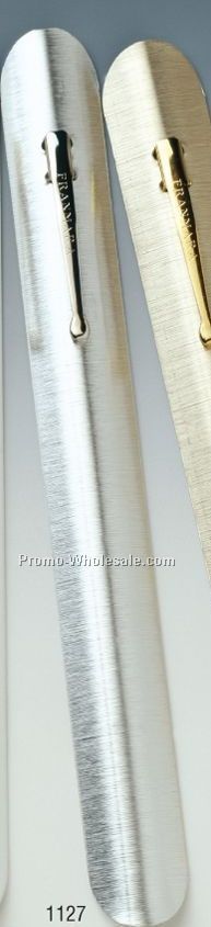 Brushed Aluminum Crumb Scraper With Nickel Plated Clip