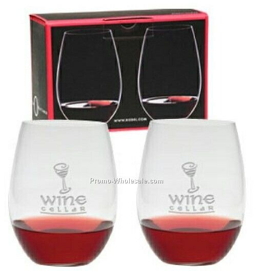 Cabernet Stemless Wine Glass (Set Of 2) (Deep Etch)