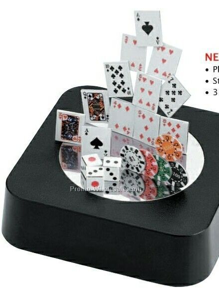 Card Shark Stress Reliever Sculpture W/ Magnetic Base