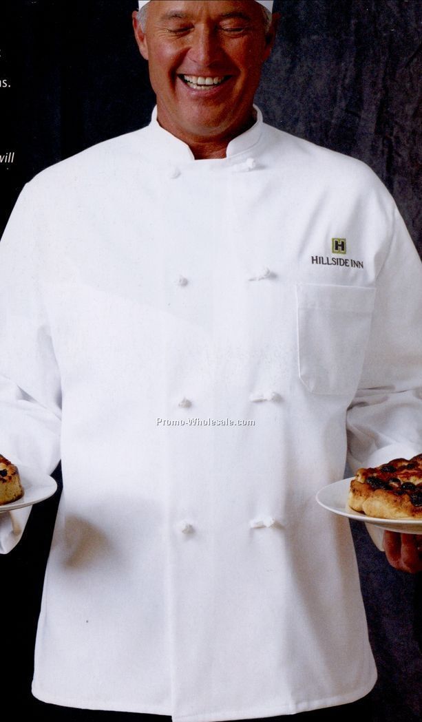 Chef Designs 8 Knot Button Chef Coat (Xs-xl)