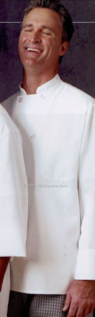 Chef Designs Long Sleeve 8 Pearl Button Chef Coat W/ Pocket (Xs-xl)