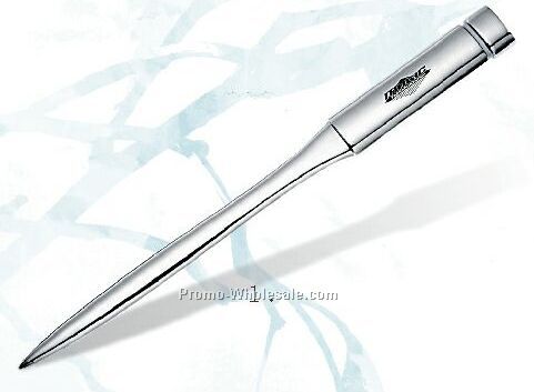 Chrome Two Tone Metal Letter Opener / Laser Engraved