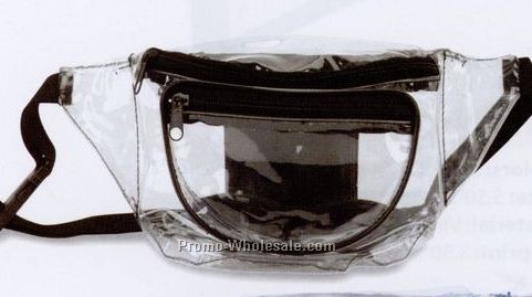 Clear 3 Pocket Fanny Pack - 10"x3"x6-1/2" (Blank)