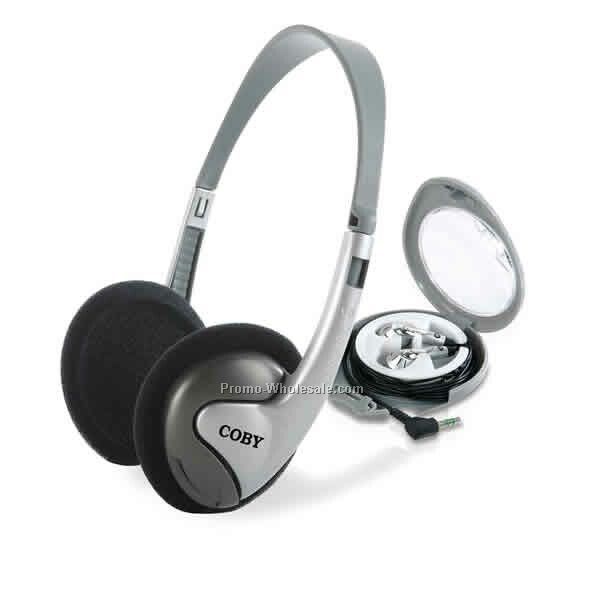 Coby Digital Stereo Headphones W Volume Control