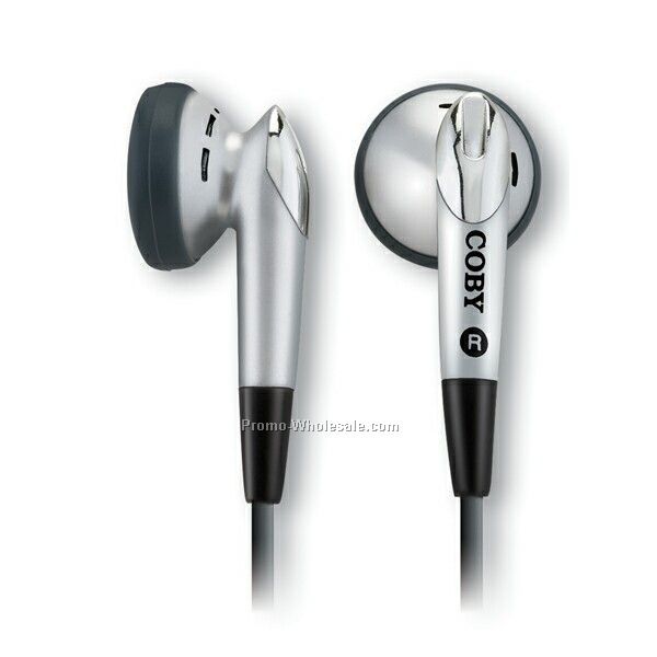 Coby Dynamic Stereo Earphones W/ Cable Tie