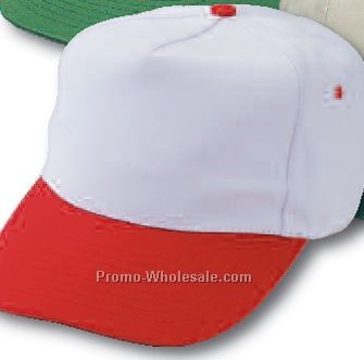 Cotton Twill Two-tone Golf Cap With Natural Crown