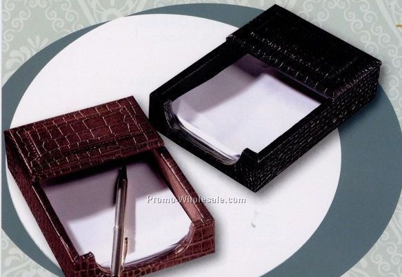 Croco Cowhide Leather 4"x6" Memo Case