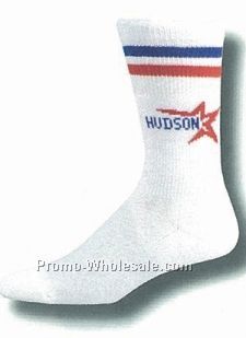 Custom Knit-in Crew Tube Socks (5-9 Small)