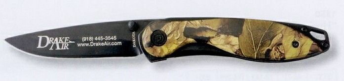 Dakota "black Special Forces" Pocket Knife With Camouflage Handle