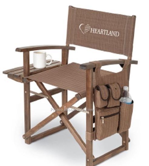 Director Chair - Driftwood With Detachable Side Table