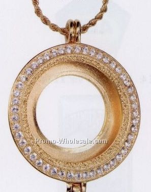 Distinctive Emblematic Jewelry - Pave Rhinestone Pendant