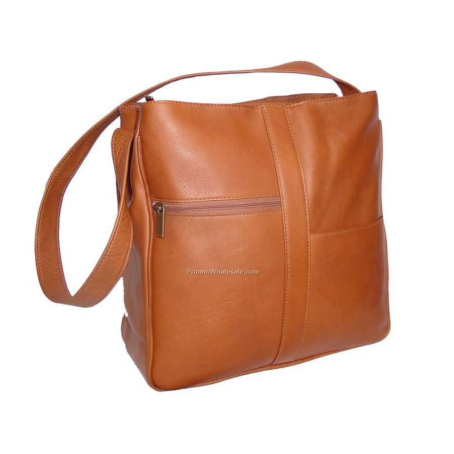 Double Top Zip Shoulder Bag