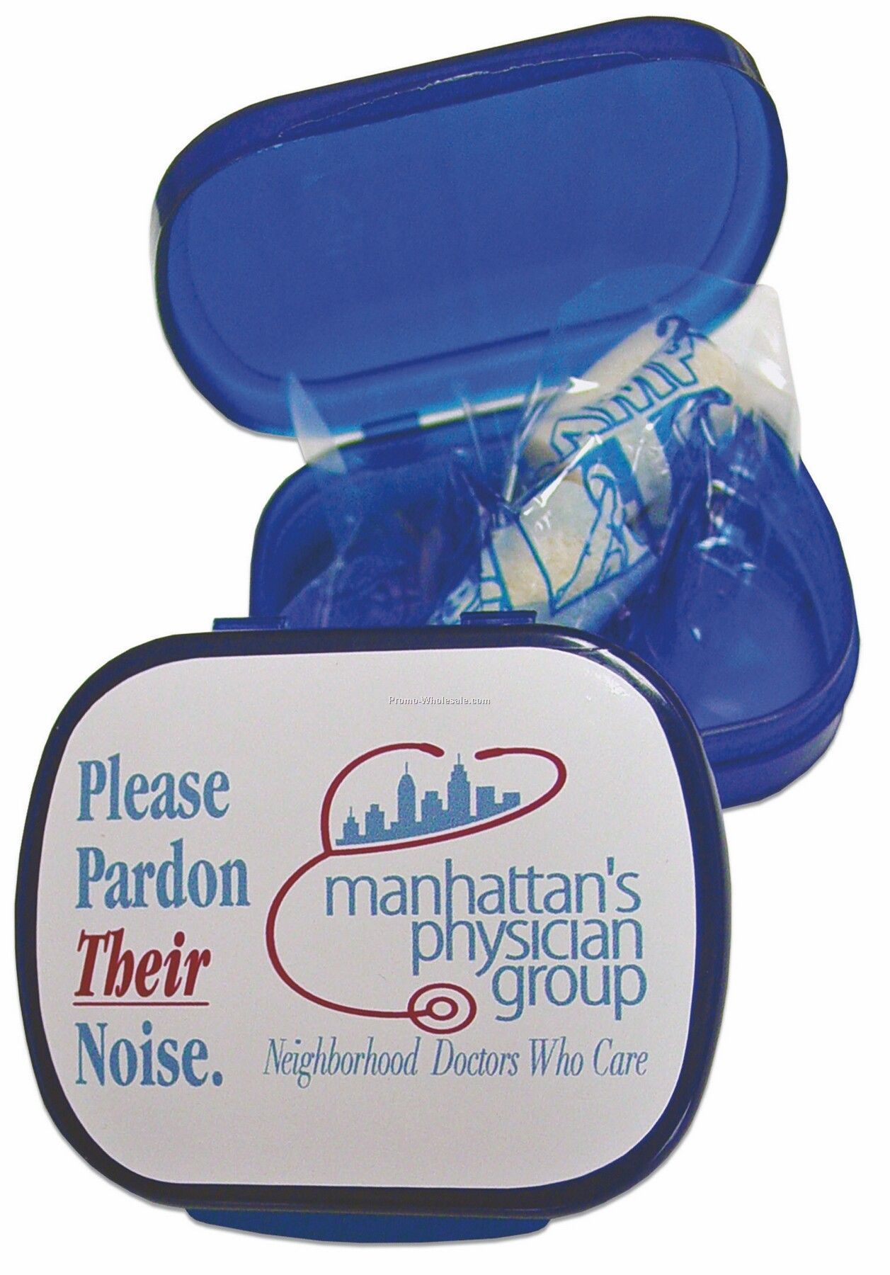 Ear Plugs In Pill Box Translucent Plastic W/ 4cp Label
