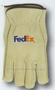 Embroidered Grain Cowhide Glove (Medium)