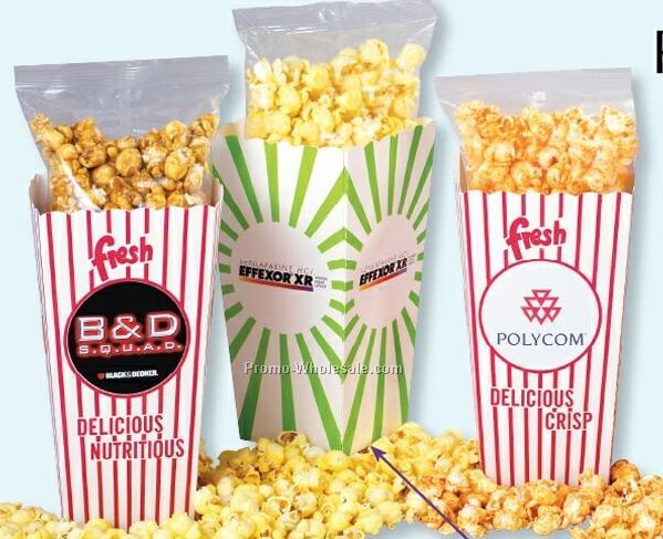 Empty Open Top Popcorn Boxes - 4-1/2"x4"x8" (Direct Print)
