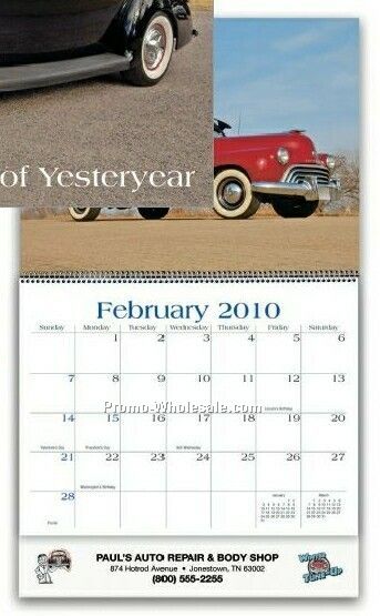 Executive Wall Calendar (Cars Of Yesteryear)
