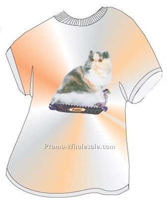 Exotic Cat Acrylic T Shirt Coaster W/ Felt Back