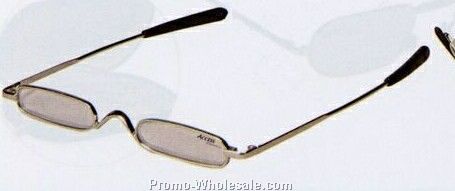 Frameless Reading Glasses W/ Silver Temples & Bridges (Tube Case)