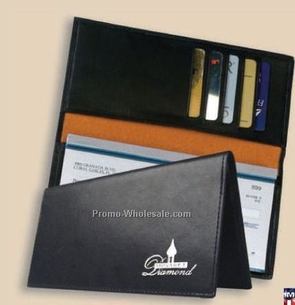 Full Grain Leather Corporate Checkbook