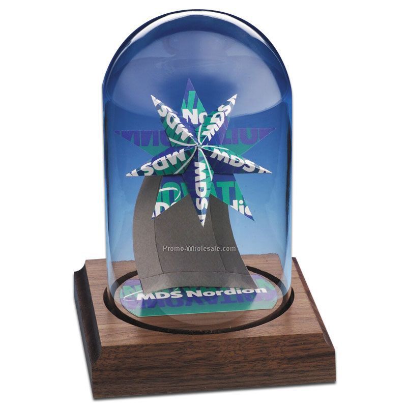 Glass Dome Business Card Sculpture - Star