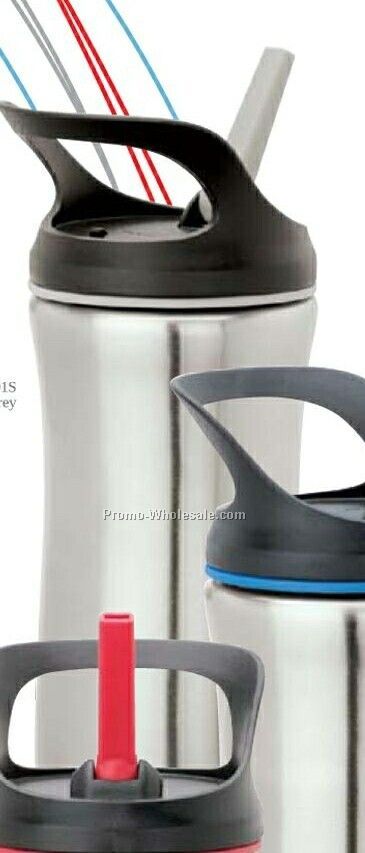 Gray Sovrano 25 Oz. Peleo Pp Plastic & Steel Water Bottle