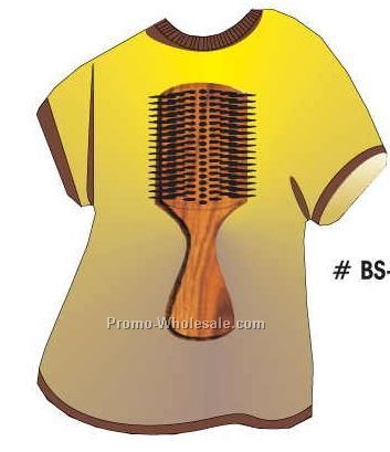 Hair Brush Acrylic T Shirt Coaster W/ Felt Back