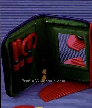Hard Cover Zipper Case W/ Mirror