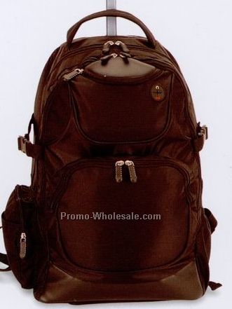Heavy Duty Nylon Twill Rolling Backpack (1 Color)