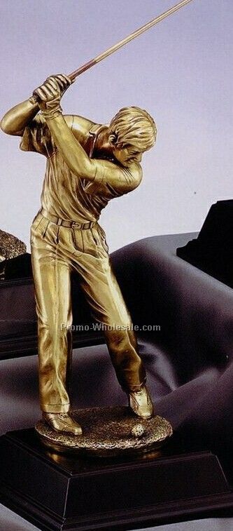 Imperial Series Elegant Resin Gold Sculpture - 13" Male Driver