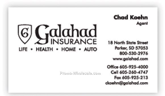 Ivory Vellum 12 Pt. Business Card W/ 2 Standard Inks