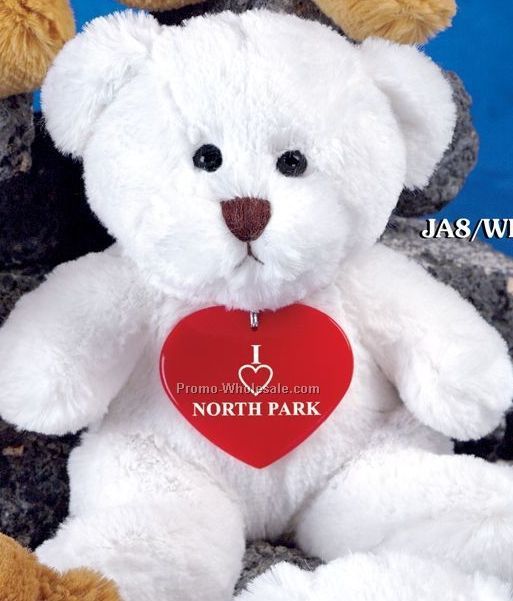 Jamie Bear Stuffed Polar White Bear (8")