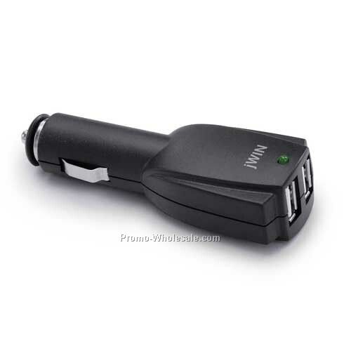 Jwin Dc Car Adapter With Dual USB Ports