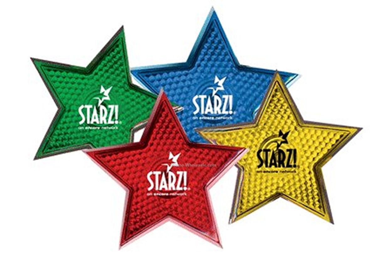 Light Up Badge - Star (Red W/ Red Led)