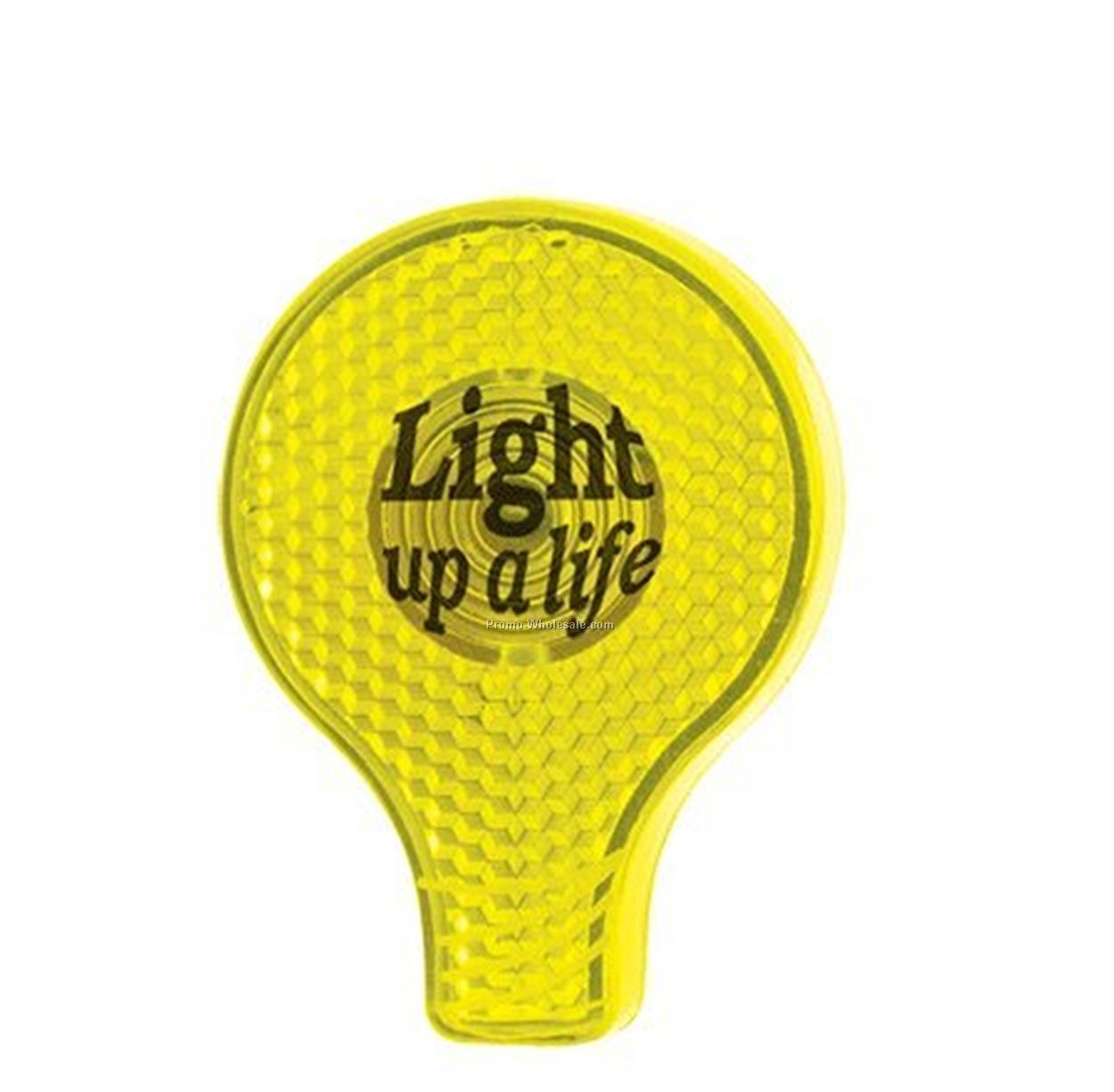 Light Up Badge (Light Bulb) - Yellow/ Red LED