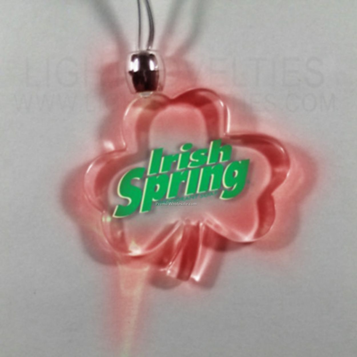 Lighted Necklace - Shamrock - Red Or Yellow