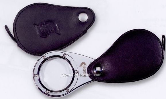 Magnifier In Leather Holder - 3"x2"