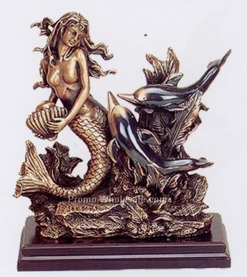 Mermaid/Dolphin/Shell Figurine(7"x8")