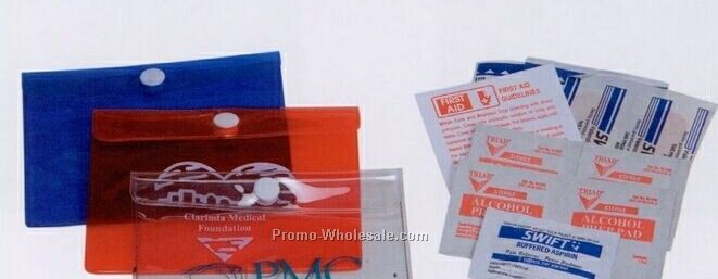 Mini First Aid Kit In Vinyl Snap Case