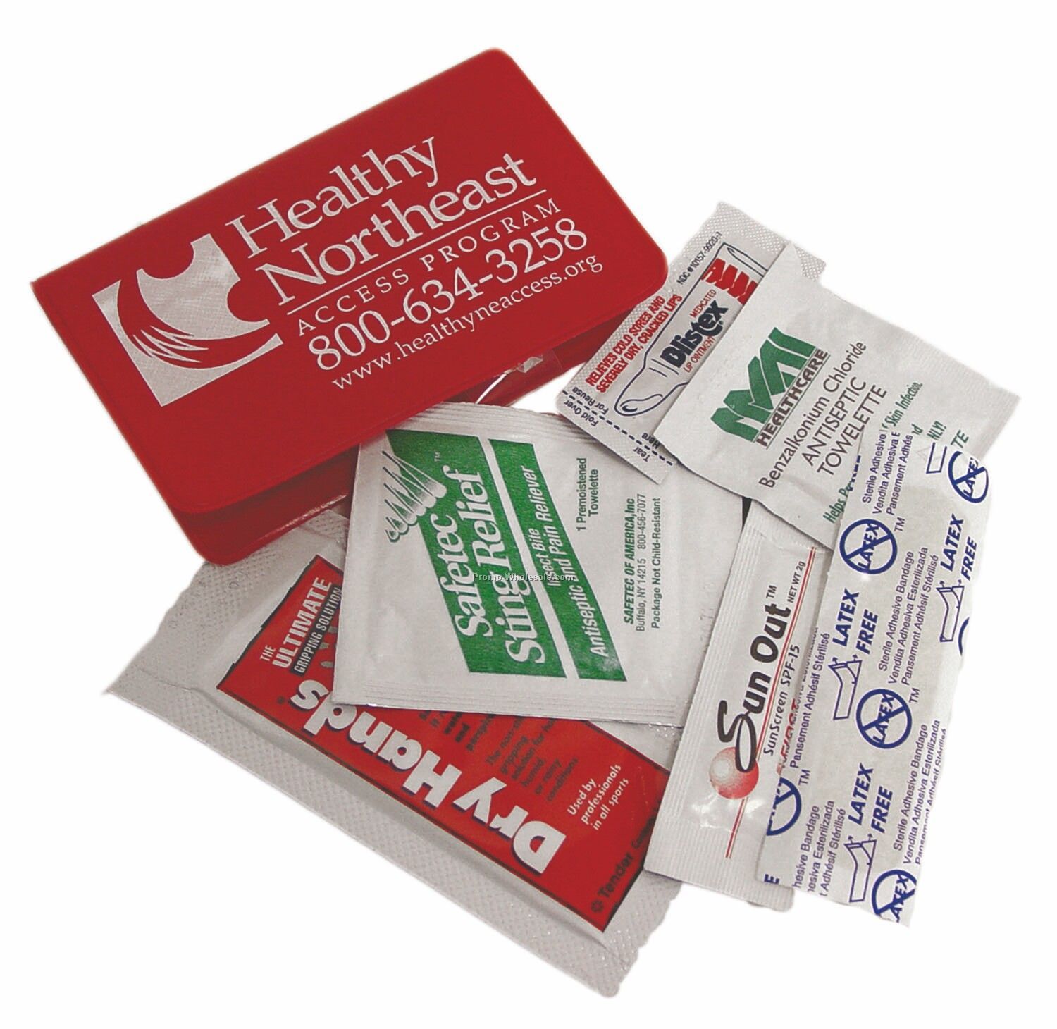 Mini Golf Emergency First Aid Kit (2-3/4"x4"x1/2") W/ 4cp Label