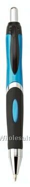 Mini Helix Retractable Ballpoint Plastic Mini Pen W/ Iridescent Barrel