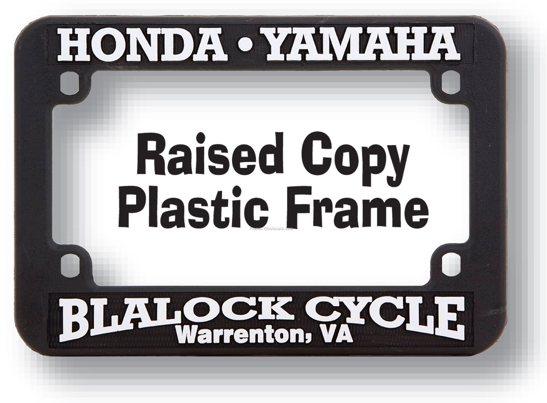 Motorcycle Raised Copy License Plate Frame