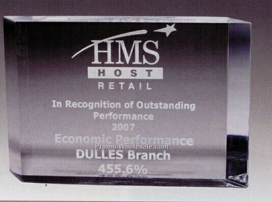 Multi-faceted Acrylic Block Award 7 1/2"x5"x1" (Laser Engraved)