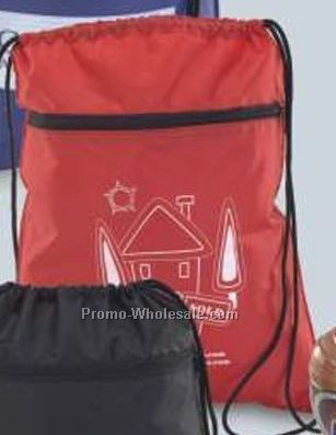 Multi-purpose Tote Bag / Backpack - Raspberry Red